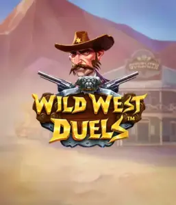  Immerse yourself in the wild world of "Wild West Duels" by Pragmatic Play, featuring a tough gunslinger ready for a showdown. The image features a resolute cowboy with crossed pistols, set against a desert backdrop. His focused expression and authentic attire capture the essence of the Old West. The game's title is boldly presented in a striking font, complementing the exciting theme. 