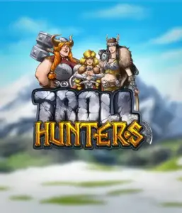 Enter the realm of "Troll Hunters," where fierce Viking warriors prepare to battle their foes. The logo displays a pair of Vikings, male and female, equipped with weapons, with a chilly mountainous backdrop. They exude power and determination, capturing the spirit of the game's adventurous theme.